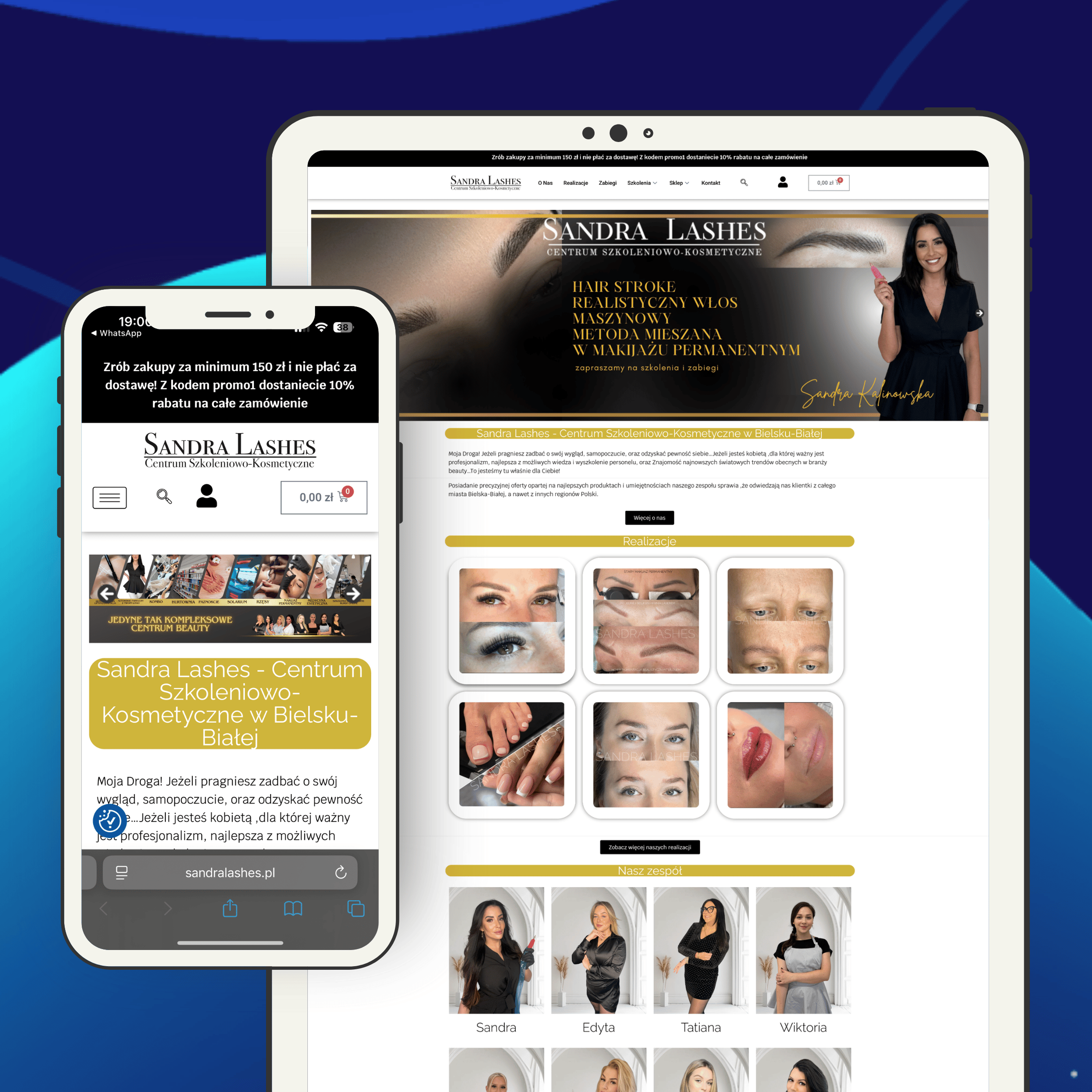 Sklep z kosmetykami Sandralashes